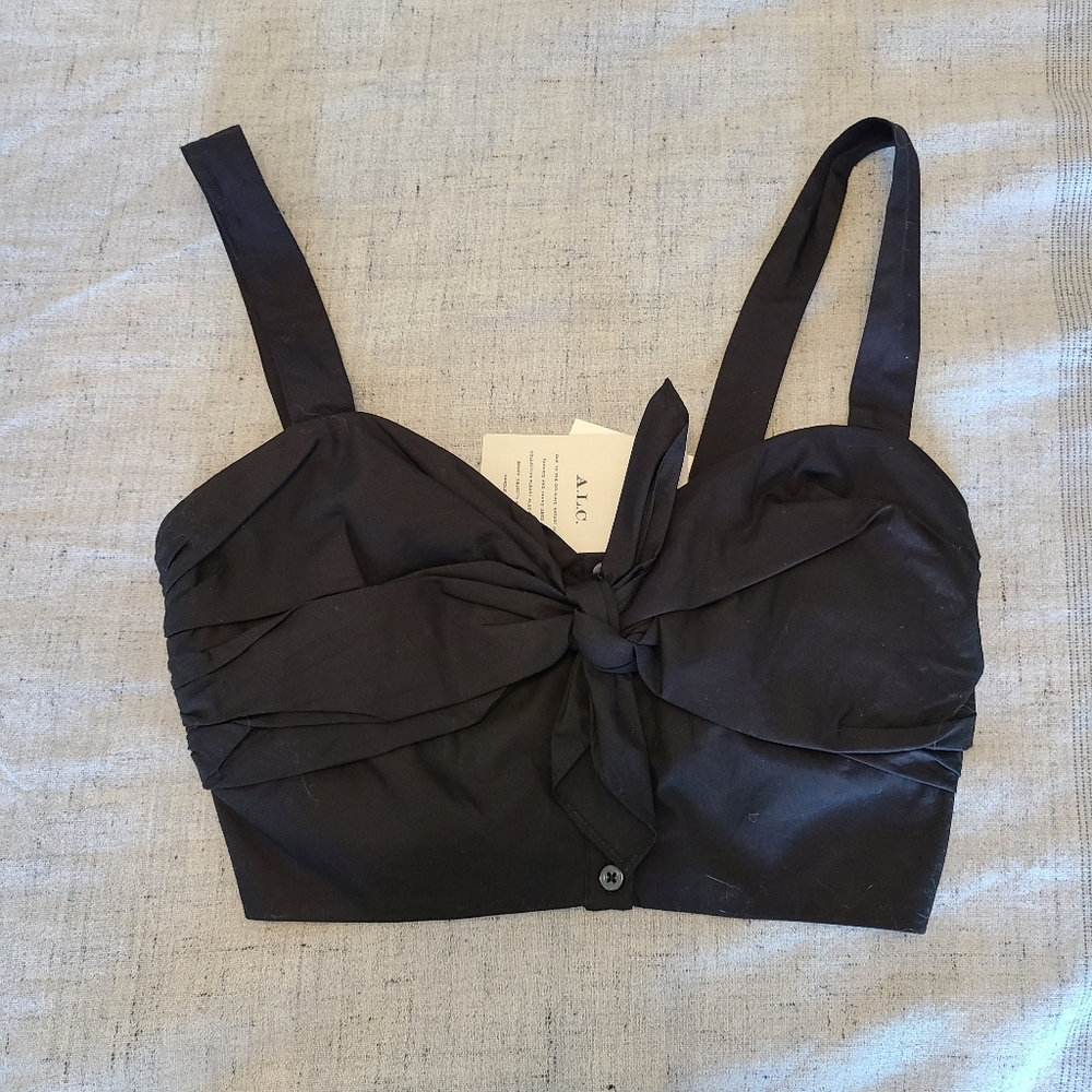 SOLD - BNWT A.L.C. Griffin front tie crop top - Picture 4 of 7